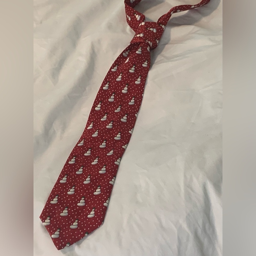 JOS A BANK 100% Silk Snowmen Mens Necktie Miracle Collection Christmas Holiday